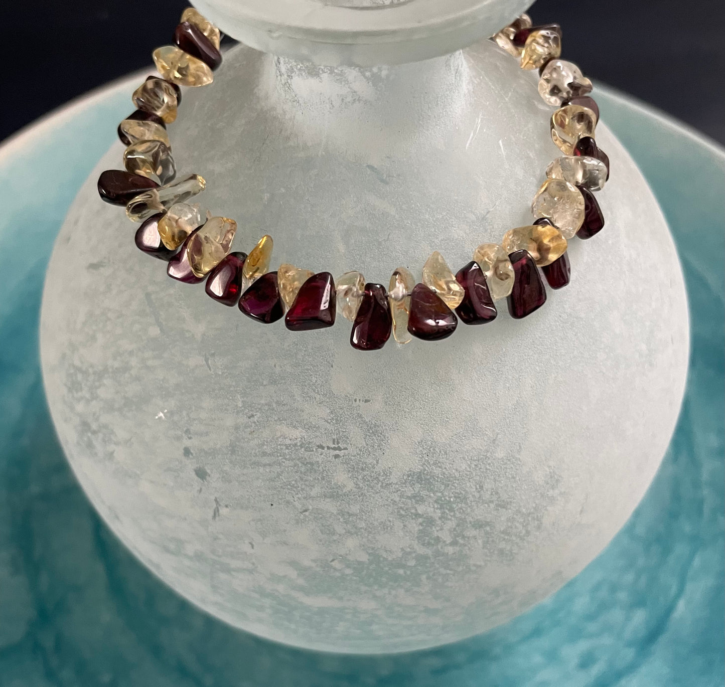 Garnet Bracelet with Citrine