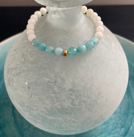 Aventurine with Natural Shells Beads Bracelet