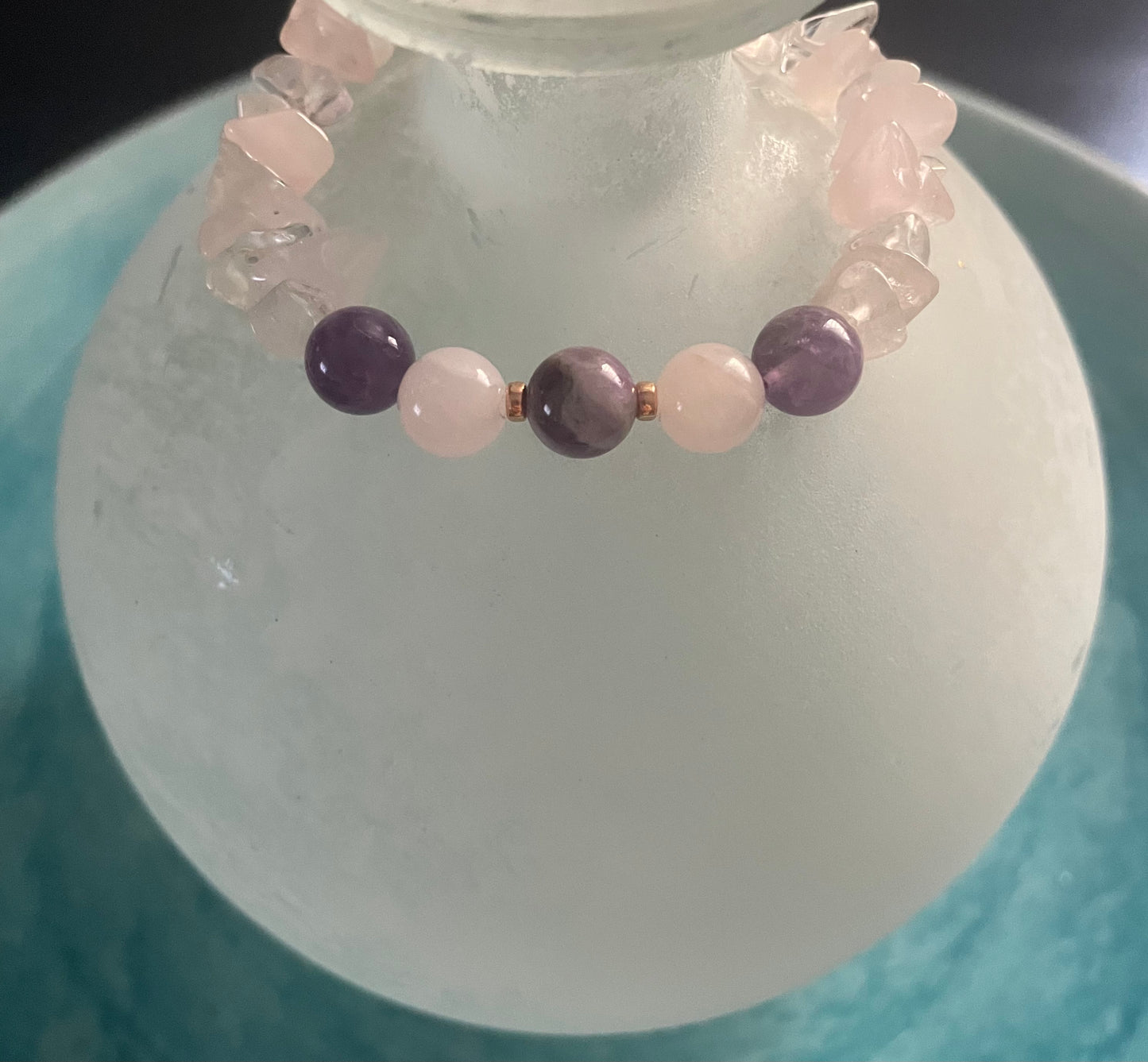 Morgan Stone with Rose Quartz Chips Bracelet